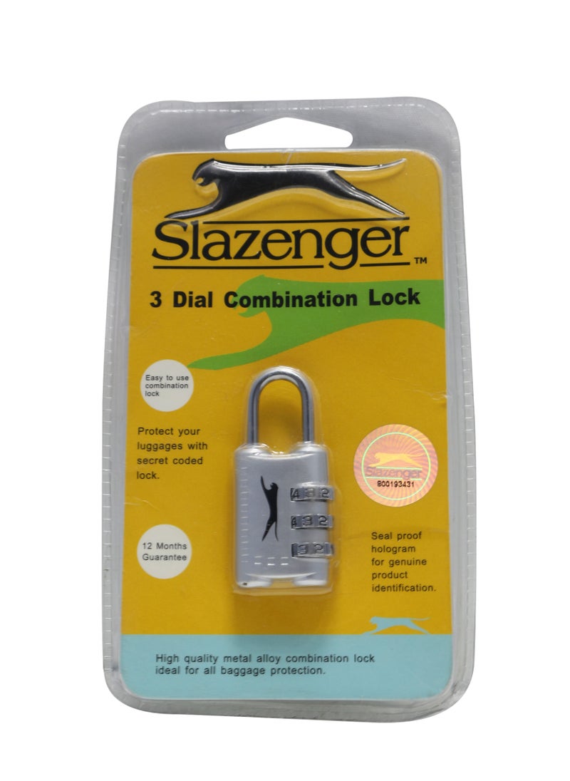 Slazenger - Slazenger Security 3 Dial Digital 3 Pack lock Set, SILVER - Image 1