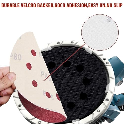 Awutzut 9 Inch 10 Holes Sanding Disc 180 Grit Drywall Sandpaper 30PCS for Popcorn Ceiling Sander Pads - Image 3