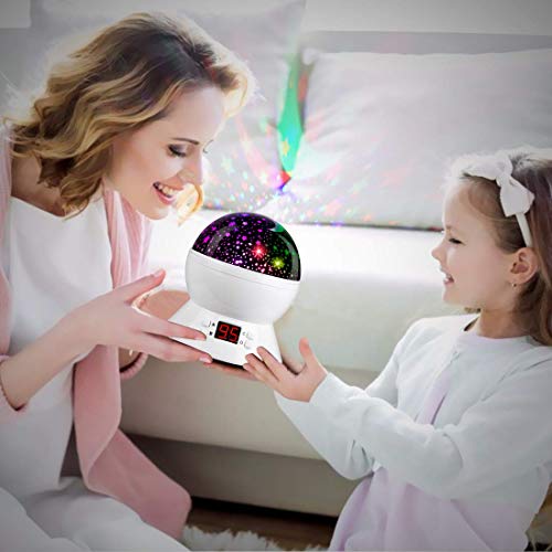 MOKOQI Star Night Light Projector for Kids with Timer - Glow in The Dark Stars and Moon, Best Gift for 1-14 Years Old - Image 3