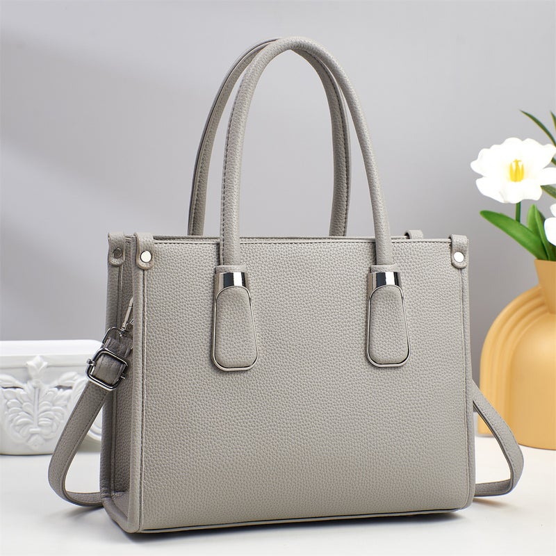 New High-End Quality Pebbled Pattern Simple and Versatile Portable Shoulder Bag Classic Solid Color Large Capacity Crossbody Bag - Image 3