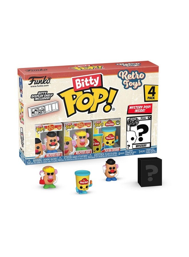 Funko Funko Bitty POP Retro Toys - Mr. Potato Head, 4-Pack and A Surprise Mystery Mini Figure - 0.9 Inch (2.2 Cm) Collectable - Stackable Display Shelf Included - Gift Idea - Party Bags Stocking  - Image 1