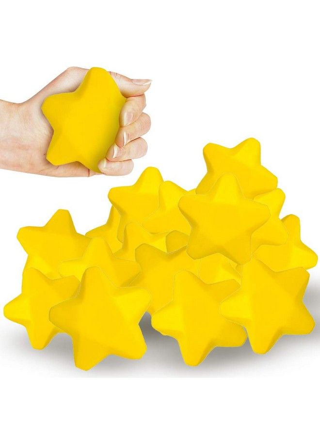 ArtCreativity نجوم الضغط للأطفال والبالغين عبوة من 12 لعبة إسفنجية بحجم 3 بوصات لتخفيف القلق هدايا ممتعة لحفلات عيد الميلاد وملء حقائب الهدايا للأولاد والبنات - Image 1