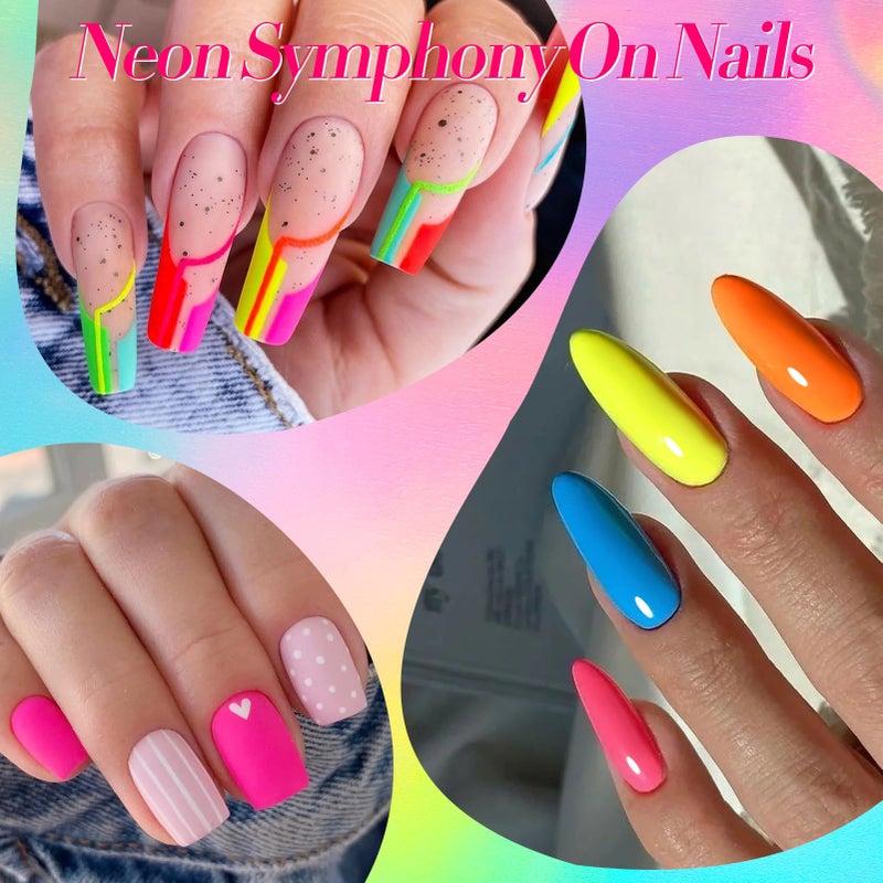 Born Pretty Neon Nail Polish Set, 15 Colors Halloween Nail Polish Quick Dry Nail Polish Kit Hot Pink Yellow Green Blue Nail Lacquer Glossy Nail Polish Manicure Set for DIY Nail Art Salon Home Gift - Image 5