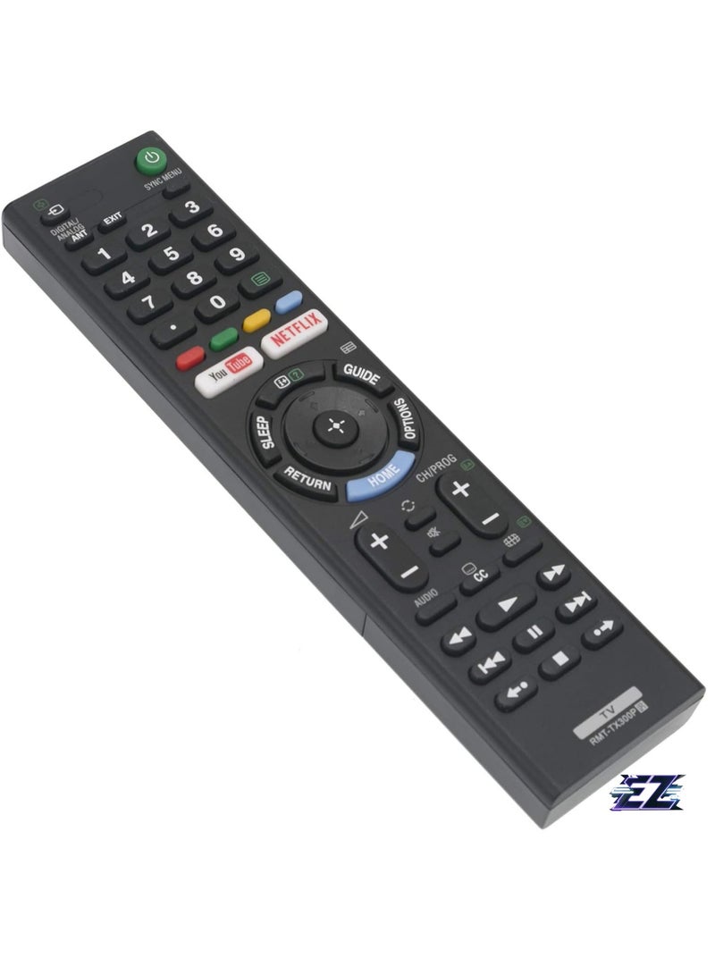 PopZa Remote Control RMT-TX300P for Sony Bravia TV & YouTube/Netflix KDL-40W660E KDL-32W660E KD-55X7000F with battery - Image 2