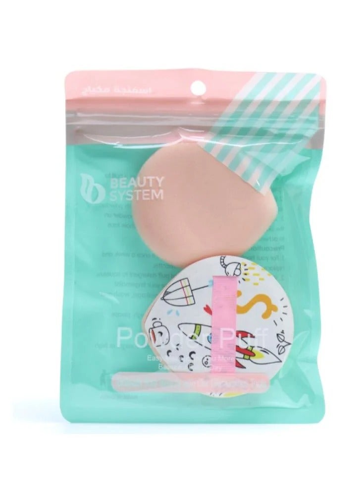 BEAUTY SYSTEM Soft Makeup Sponge 2 pieces Multicolor