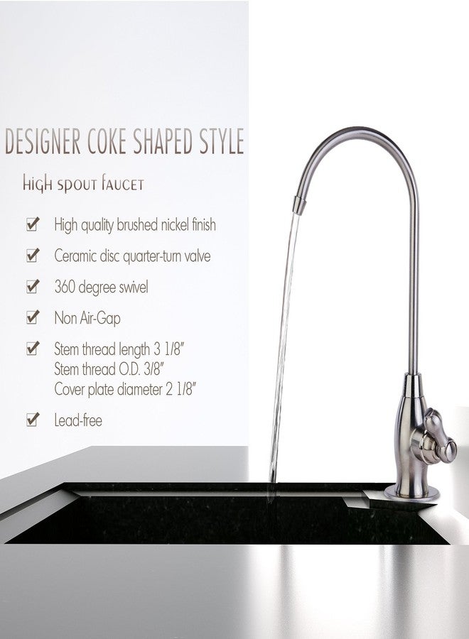 iSpring GK1-BN Heavy Duty Reverse Osmosis Faucet, High Spout Kitchen Bar Sink Drinking Water Faucet, Contemporary Style RO Faucet, Brushed Nickel - Image 3