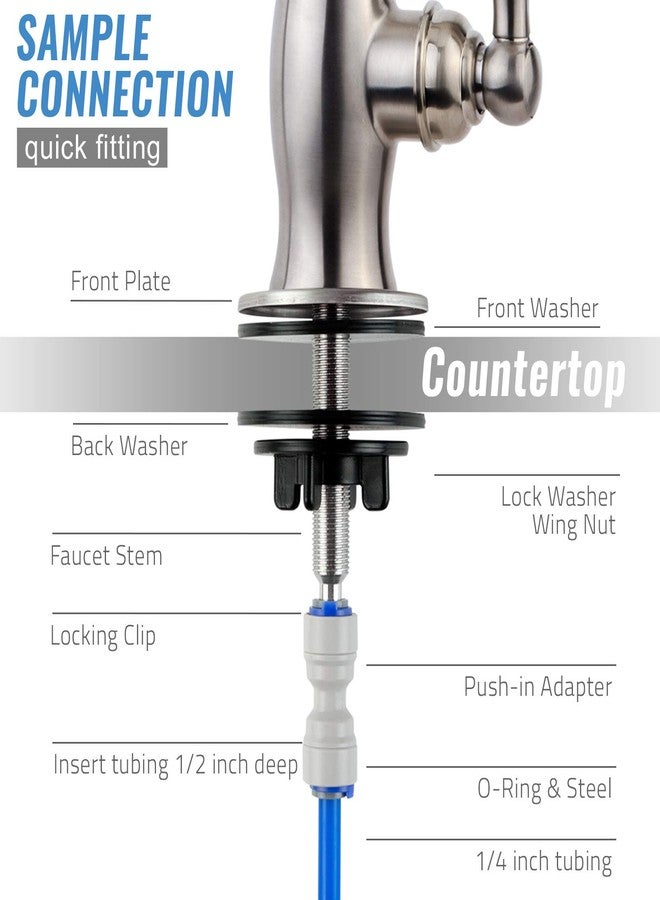 iSpring GK1-BN Heavy Duty Reverse Osmosis Faucet, High Spout Kitchen Bar Sink Drinking Water Faucet, Contemporary Style RO Faucet, Brushed Nickel - Image 5
