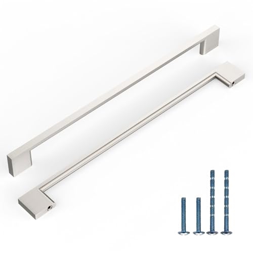 KNOKLOCK 10 Pack 8.8 Inch(224mm) Kitchen Cabinet Handles Brushed Satin Nickel Cabinet Pulls Kitchen Cabinet Hardware Drawer Pulls for Cupboard Wardrobe - Image 1