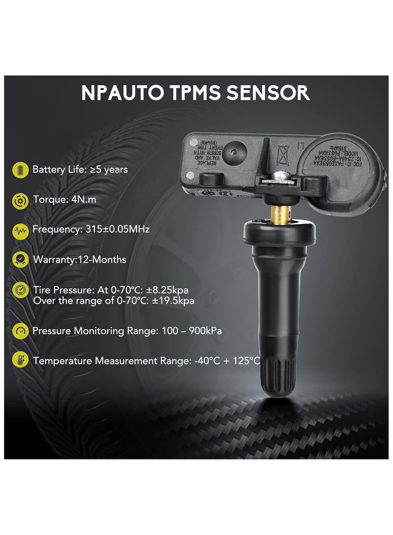 ستارويل حساس ضغط الإطارات TPMS مناسب لسيارات فورد F150 06-08 إكسبلورر موستنج رينجر إكسبيديشن إيسكيب فوكوس لينكولن مازدا ميركوري، نظام مراقبة ضغط الإطارات من 4 قطع 6F2Z-1A189-A، 7L1Z1A189A، 315 ميغاهرتز  - Image 4