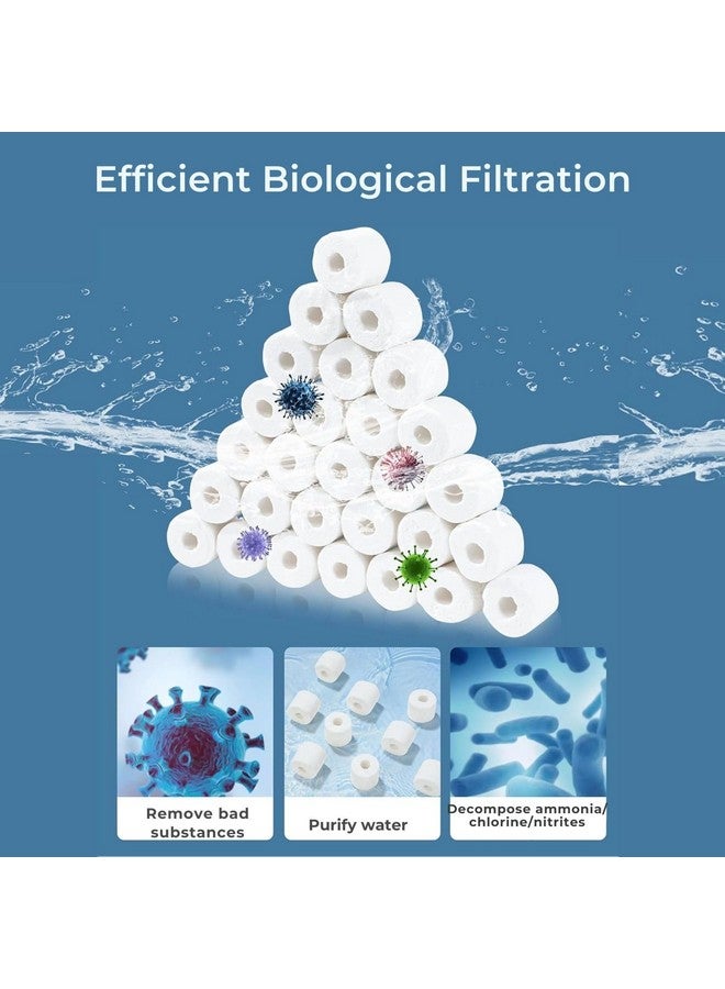 VAYINATO® Aquarium Filtration Trio- 15 Pcs Bio Ball, Carbon-250G and Ceramic Ring-250g with Net Bag for Aquarium Complete Water Quality Solution by Petzlifeworld - Image 2