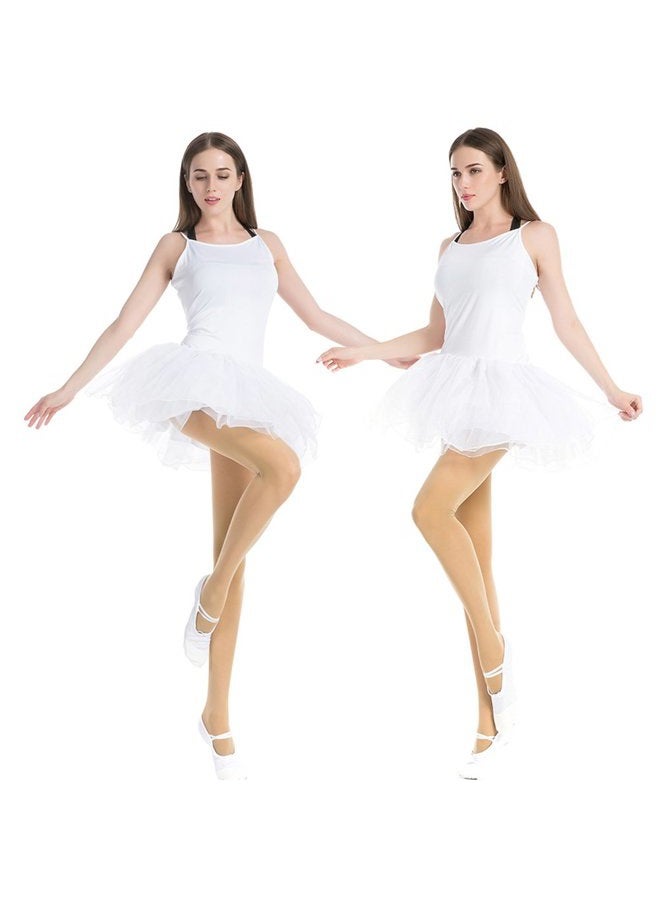 MANZI 3 Pairs Women's Girl's Dance Tights Convertible Transition Ballet Tights 40D Nude M(7-10y), 3 Pairs Nude, 7-10 Years - Image 5