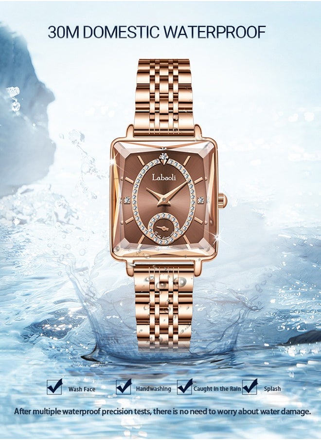 Labaoli - Women's Quartz Watch - 26 mm - Coffee - Image 1