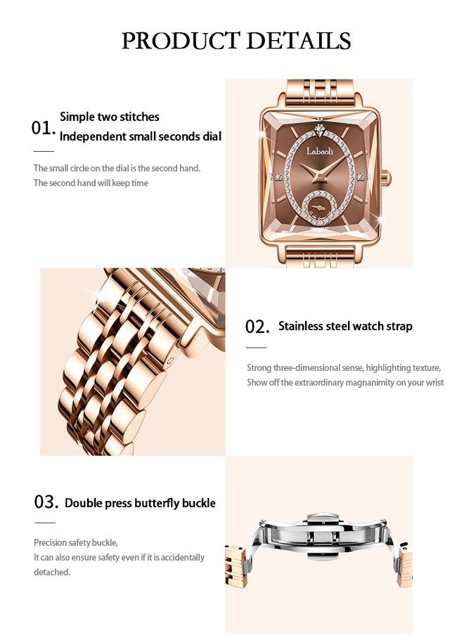 Labaoli - Women's Quartz Watch - 26 mm - Coffee - Image 1