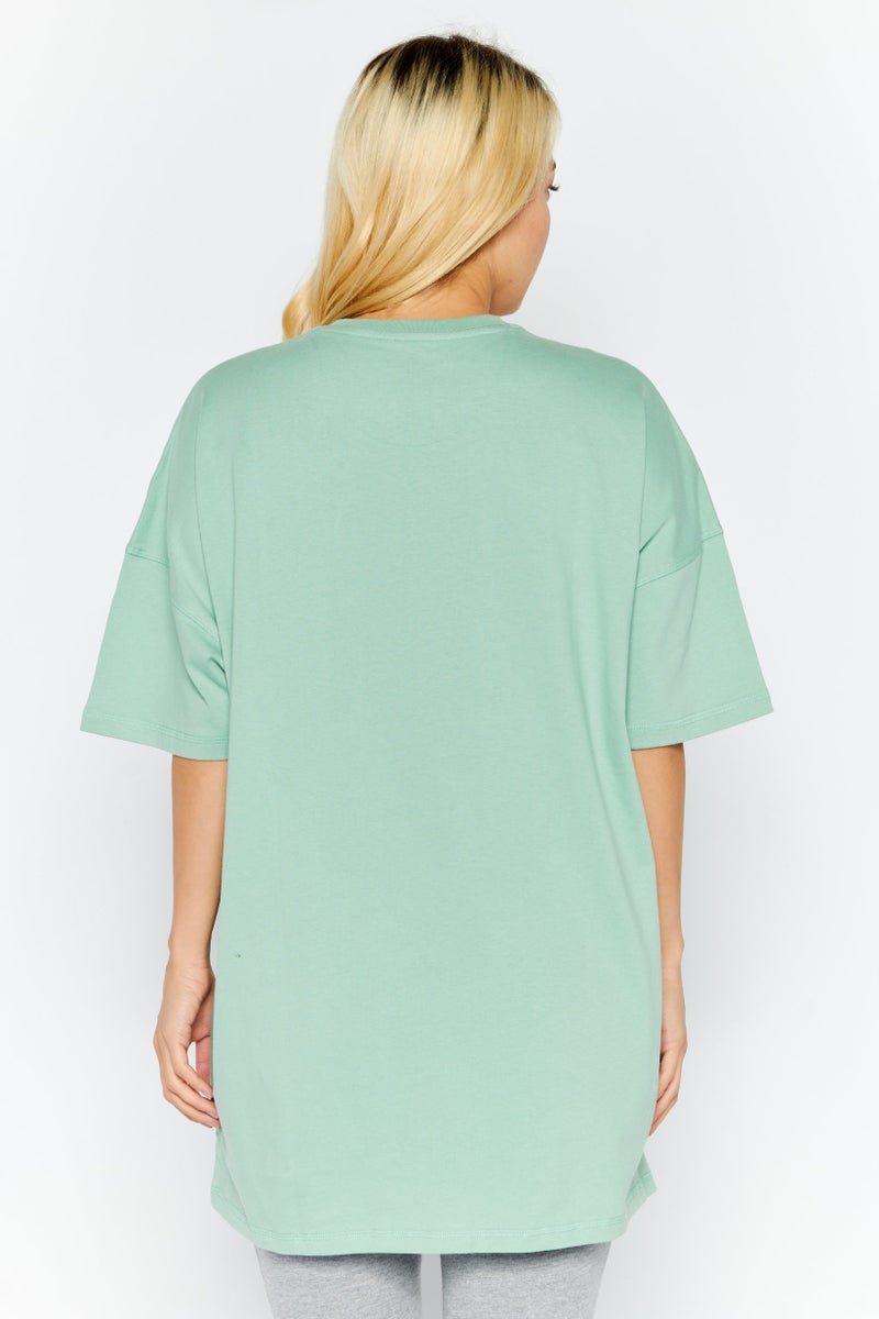 New Balance Women Sportswear Fit Short Sleeve Training T-Shirt, Green - Image 4