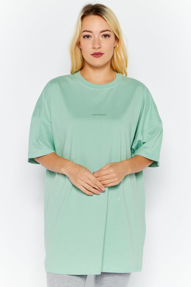 New Balance Women Sportswear Fit Short Sleeve Training T-Shirt, Green - Image 1