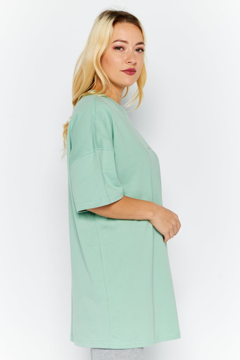 New Balance Women Sportswear Fit Short Sleeve Training T-Shirt, Green - Image 2