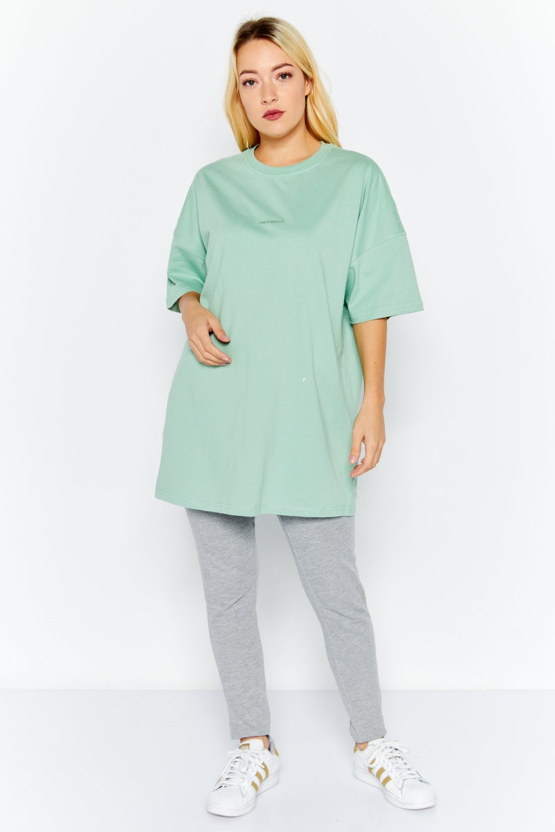 New Balance Women Sportswear Fit Short Sleeve Training T-Shirt, Green - Image 3