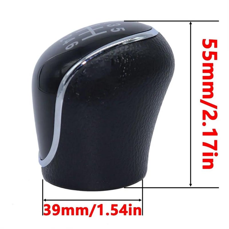 Gear Knob: 6-Speed Black ABS Plastic - Durable Precision Shift Lever for Manual Transmission SsangYong Korando Actyon 2010-2019 Vehicle Models - Image 2
