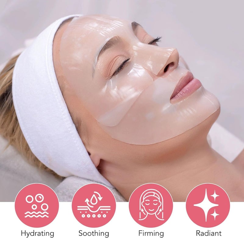 Deoxys Collagen Face Mask Deep Collagen Overnight mask Hydrating Collagen Face Mask Instant Hydrogel Anti Wrinkle Lifting Mask Firming Moisturizing Sheet Mask Collagen Night Wrapping Mask3 Pcs - Image 2