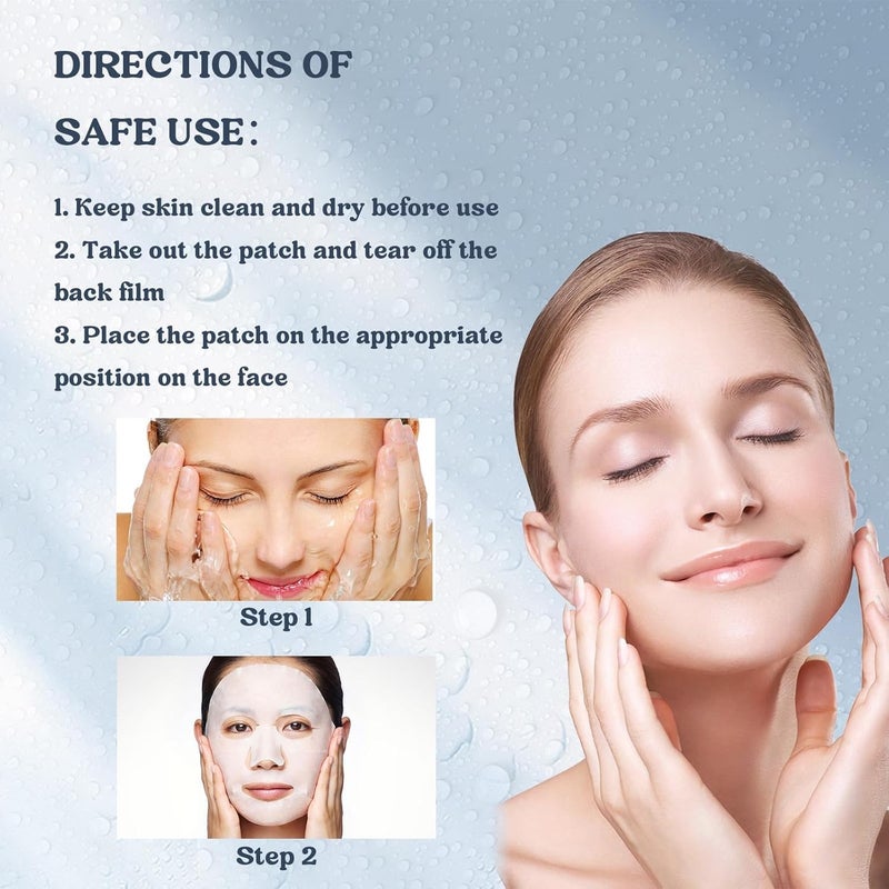 Deoxys Collagen Face Mask Deep Collagen Overnight mask Hydrating Collagen Face Mask Instant Hydrogel Anti Wrinkle Lifting Mask Firming Moisturizing Sheet Mask Collagen Night Wrapping Mask3 Pcs - Image 3