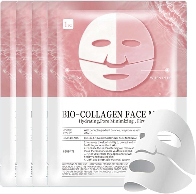 Deoxys Collagen Face Mask Deep Collagen Overnight mask Hydrating Collagen Face Mask Instant Hydrogel Anti Wrinkle Lifting Mask Firming Moisturizing Sheet Mask Collagen Night Wrapping Mask3 Pcs - Image 1