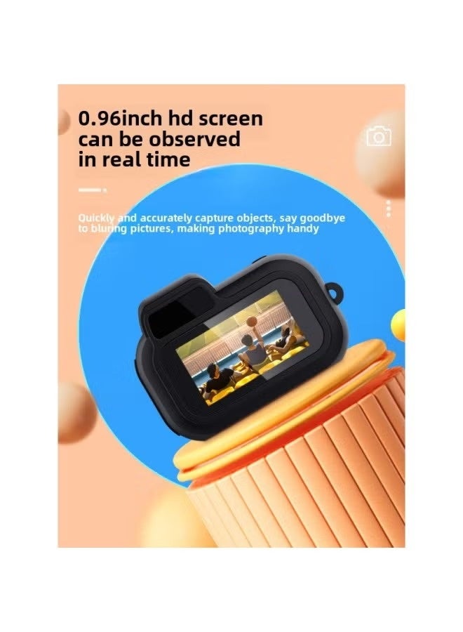 Mini Retro Camera,1080P Keychain Camera, Vintage Tiny Digital Video Recorder with 32GB Card, 0.96'' HD Retro Snap Micro Recorder for Travel Study, Brown - Image 4