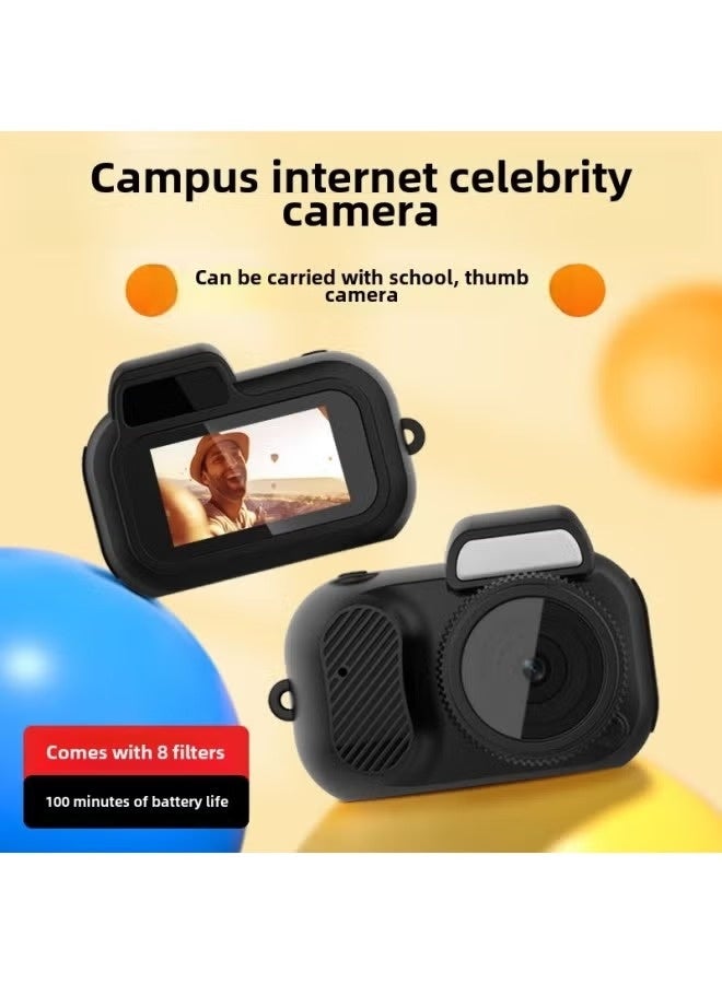 Mini Retro Camera,1080P Keychain Camera, Vintage Tiny Digital Video Recorder with 32GB Card, 0.96'' HD Retro Snap Micro Recorder for Travel Study, Brown - Image 2