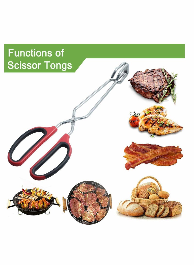 KASTWAVE Kitchen Tongs 12”, Premium Stainless Steel Cooking Tongs with Non-Slip Silicone Grip, Handy Utensil for Serving, Barbecue, Buffet, Salad, Ice - Image 3
