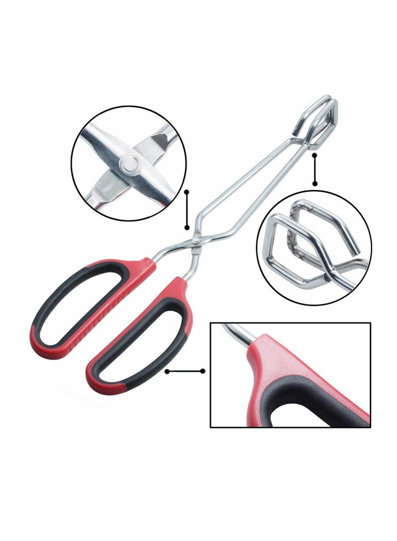 KASTWAVE Kitchen Tongs 12”, Premium Stainless Steel Cooking Tongs with Non-Slip Silicone Grip, Handy Utensil for Serving, Barbecue, Buffet, Salad, Ice - Image 2