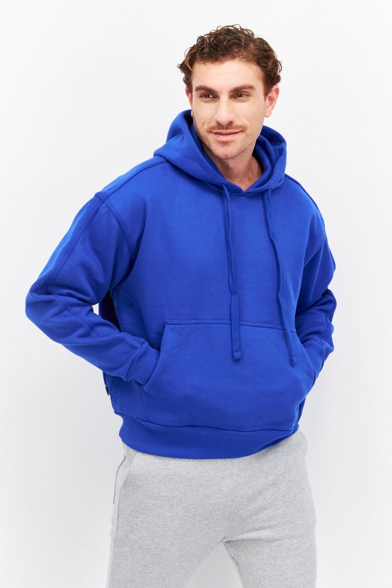 adidas Originals Men Sportswear Fit Long Sleeves Outdoor Hoodie, Blue  - Image 1
