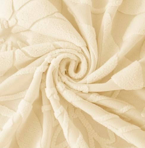 House of Quirk Universal Jacquard Waterproof Camellia Fabric Sofa Cover Soft Touching Cover for Couch Flexible Stretch Sofa Slipcover (Four Seater, Light Blue) - Image 3