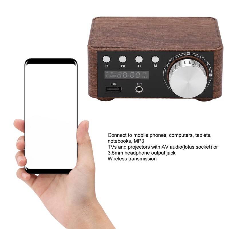 Bluetooth 5.0 Amplifier 2 Channel 50W Stereo Mini Power Amp With USB Desktop Audio System For Home Theater Speakers Headphone Out - Image 4