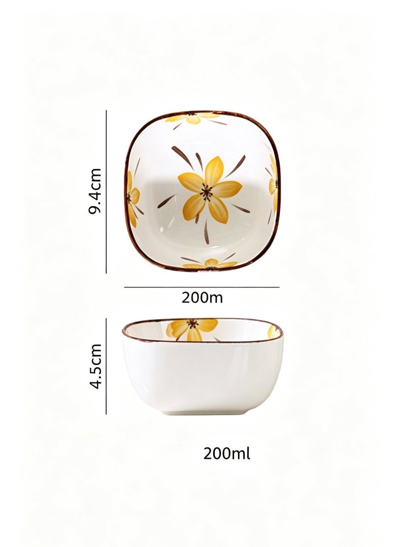 6 PC Ceramic dipping plate, household seasoning plate, small plate, exquisite dipping sauce plate, vintage tableware, snack and snack plate - Image 2