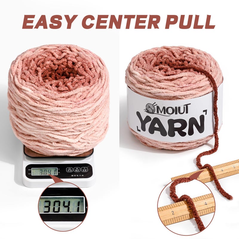 OMoiut Blanket Perfect Ombre Cake Yarn - Baby Yarn for Crocheting Soft - 3 Pack of 10.6oz/300g - #6 Super Bulky - 197 Yards for Knitting, Crafts & Amigurumi, Chunky Chenille Yarn(3 Spearmint) - Image 3