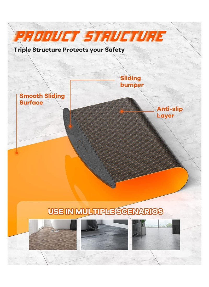 Hawaii Slide Board For Workout Home Gym Equipment for Fitness Training and Balance Cardio Exercise Equipment with End Stops for Core Training Hockey Ice Skating Skiing Tennis and Running  - Image 2