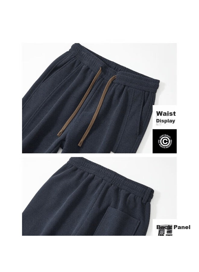 Playboy Men's Casual Pants Autumn Winter Fleece Lined Thickened Loose Fit Sports Sweatpants Warm American Style Gray XL