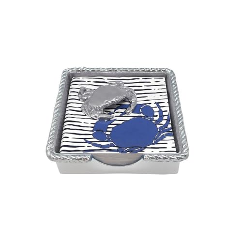 Mariposa Crab Rope Napkin Box, One Size, Silver - Image 4