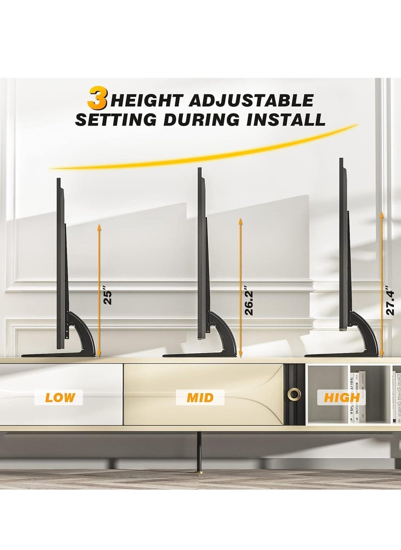 JAJEEK Universal TV Stand Mount – Tabletop TV Legs for 22" to 65" Plasma, LCD, LED TVs, Adjustable Height, Holds Up to 88lbs, Max VESA 800x500mm  - Image 3