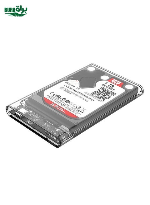 ORICO 2139C3-CR USB3.1 Type C Transparent External Hard Disk Box Storage Case for 9.5mm 2.5 inch SATA HDD / SSD