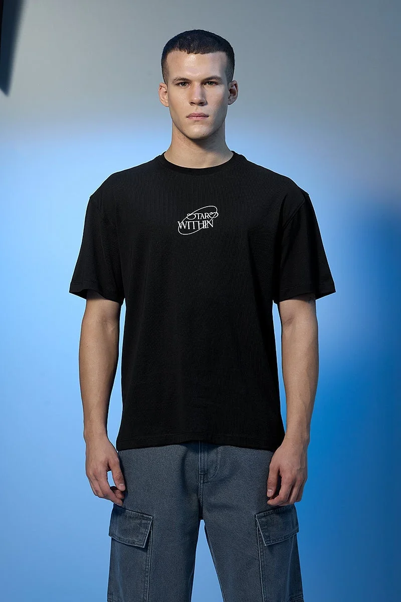 SNITCH Stars Within Foil Print Oversized T-Shirt