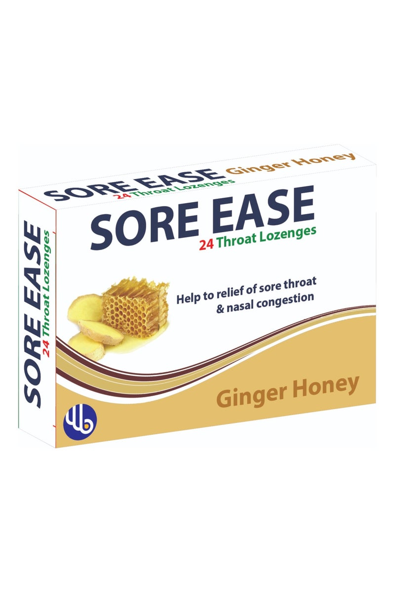 Sore ease Throat Lozenges Ginger Honey 24s