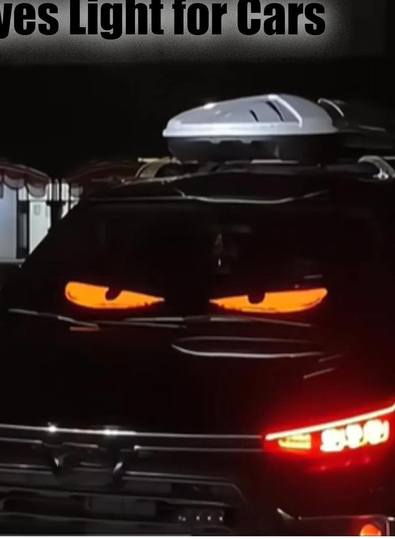 ماركة غير محددة مصباح عيون للسيارات مصباح عين ملون ناعم لنوافذ السيارة شاشة LED مرنة قابلة للبرمجة، شاشة LED ديناميكية ذكية ملونة (16*32) (70*173 MM)  - Image 1