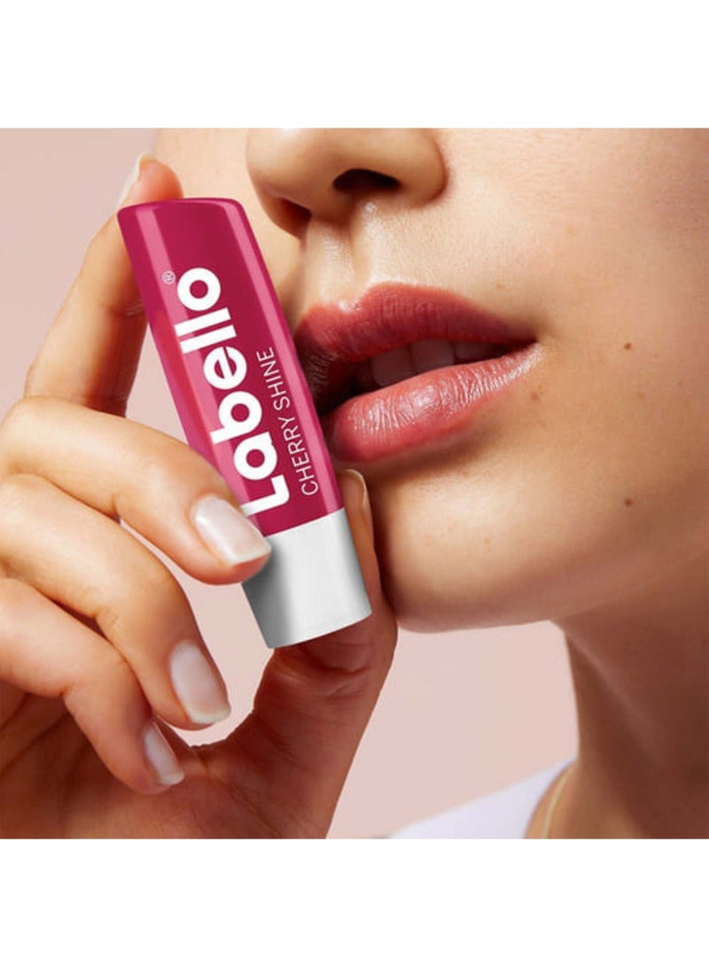 Labello Cherry Shine Lip Balm, Moisturising Lip Care 4.8g - Image 4
