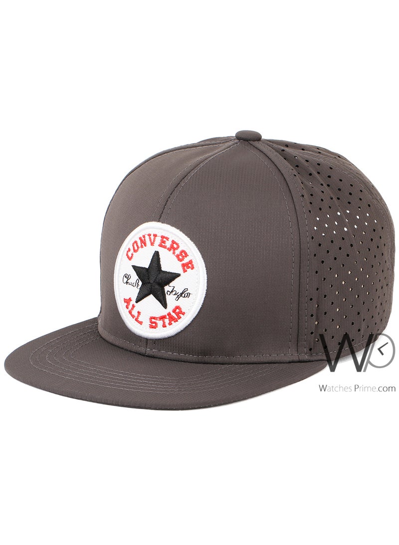 CONVERSE Converse All Star Snapback hip hop Cap Gray Color Cotton Hat For Men  - Image 1