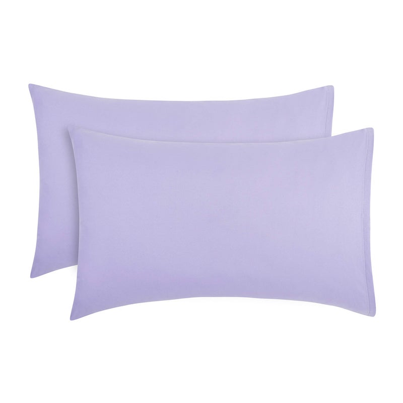 EVERYDAY KIDS 2Pack Toddler Travel Pillowcases 100 Soft Microfiber Breathable and Hypoallergenic  14 by 20 Kids Pillowcases fits Pillows 14x19 13x18 or 12x16 Solid Purple