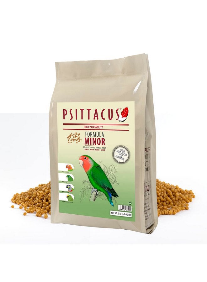 Psittacus Minor | Complete Pellet Diet for Lovebirds, Parrotlets and Green Cheeks | Premium Food for Birds, 100% no-GMO (6.6 lb) - Image 1