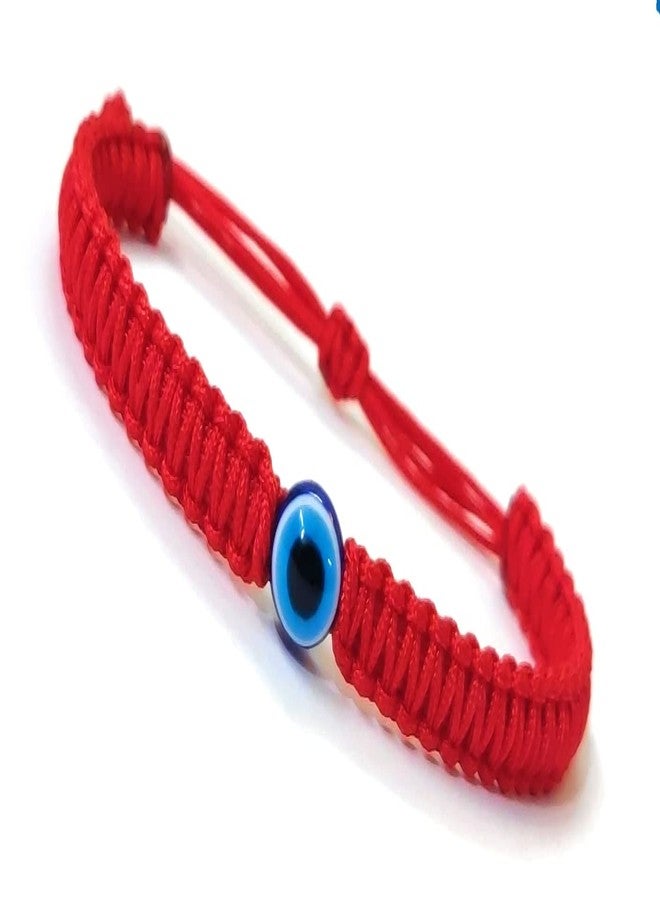 Jewel string Evil eye with Red cord adjustablet bracelet for girls boys men women (Unisex Adult) - Image 4