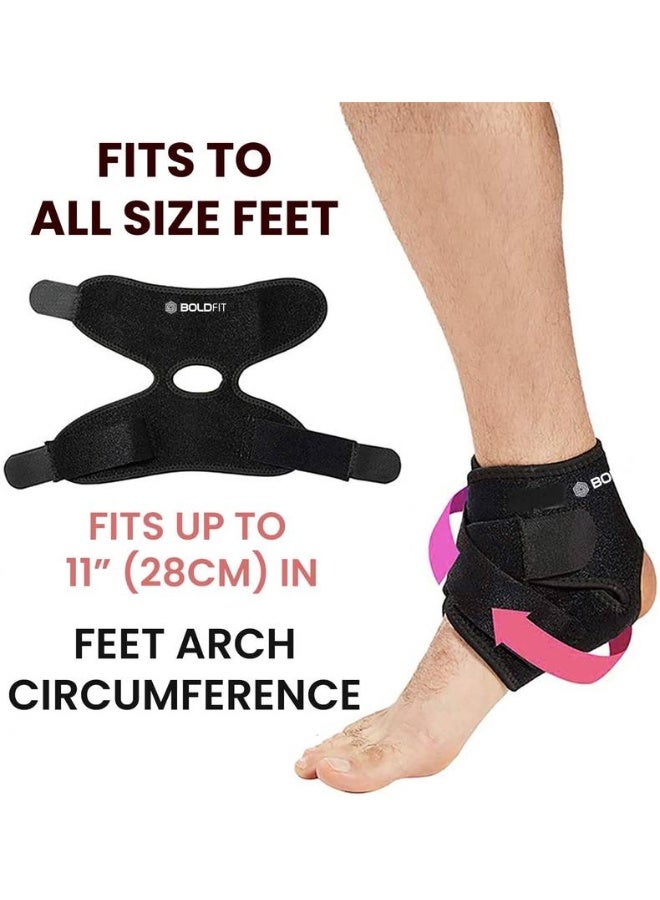 BOLDFIT BOLDFIT Sports Cap Binder Pain Relief Compression Bandage Men Women Ankle Support  (Black)  - Image 5