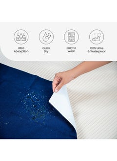 MY ARMOR Baby Dry Sheet/Mattress Protector (Waterproof/Quick Drying/Extra Absorbent/Reusable) - Pack Of 2 (Small (50Cm X 70Cm), Pink & Sky Blue)  - Image 3