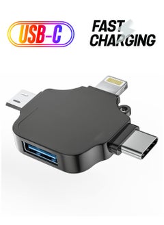 Male to USB Female Adapter OTG Cable Compatible with iPhone Micro A Type C Android Thunderbolt3 Port Adaptador Connector Microusb USBC Cell Phone Camera,2.0 Flash